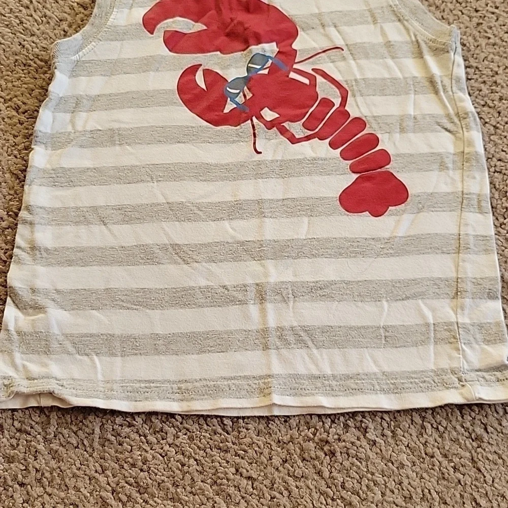 Gymboree Gray and Red Lobster Tank Top